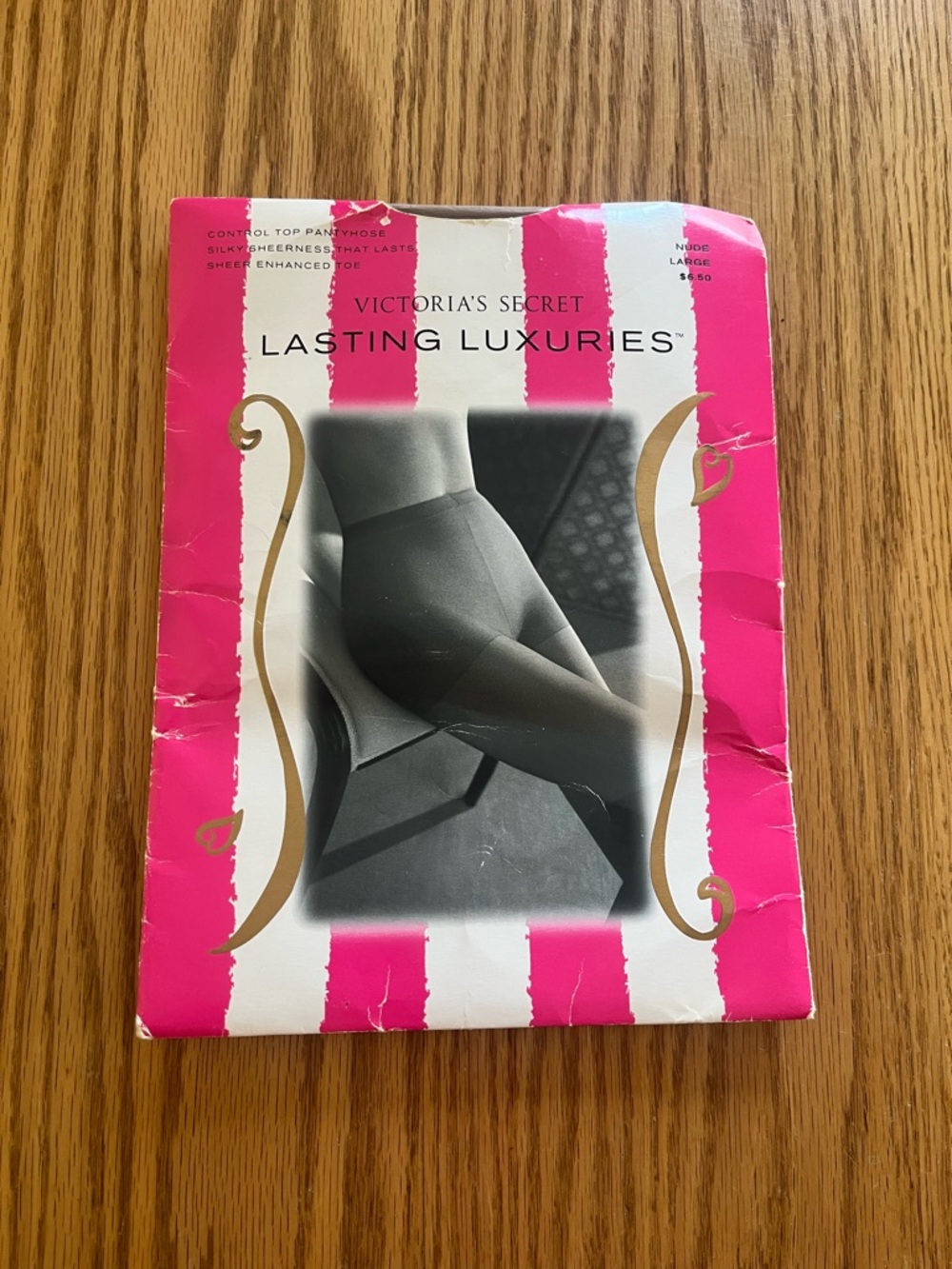 Victoria Secret Control Top Pantyhose Lasting Luxuries Nude Large DISCONTINUED